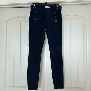 LOFT High-Waisted Skinny Skinny Pants W/Button Detail on Front Pockets